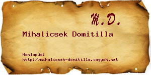 Mihalicsek Domitilla névjegykártya
